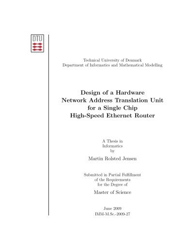 Design of a Hardware - DTU Electronic Theses and Dissertations