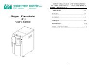 Oxygen Concentrator 7F-3 User's manual - Veterinary Technics