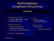 Myélodysplasies Cytopénies réfractaires