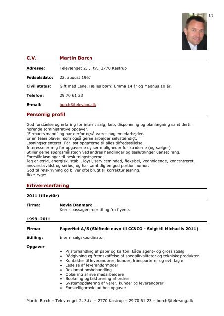 personlig profil i cv personlig profil i cv