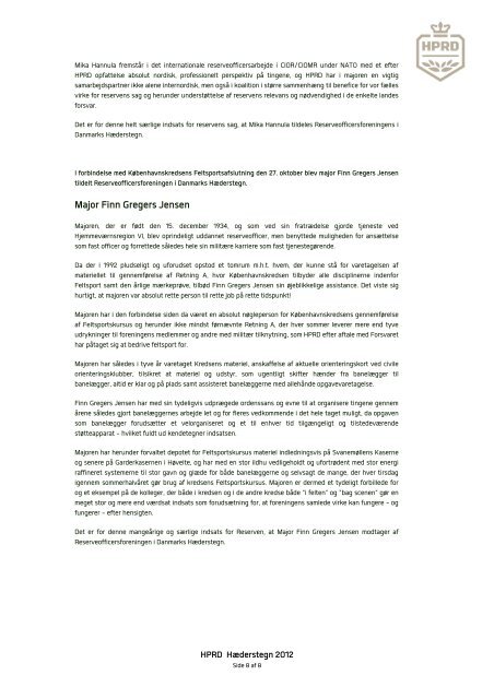 Hæderstegn 2012 - HPRD - Hovedorganisationen for Personel af ...