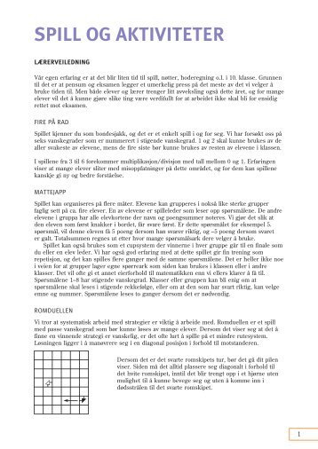 SPILL OG AKTIVITETER - Dammskolen.no