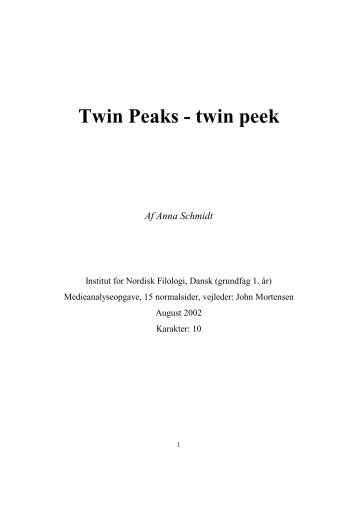 "Twin Peaks" - soapserie eller krimiserie? - Dansk.dk