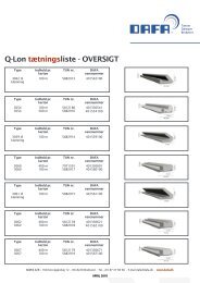 Q-Lon tætningsliste - OVERSIGT - Dafa