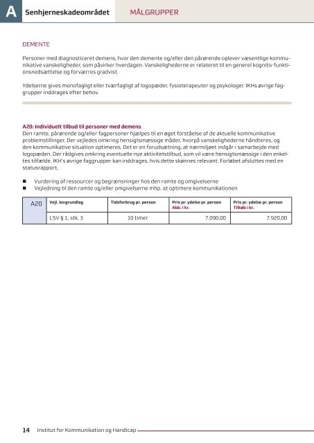 Ydelseskatalog IKH 2013 - Institut for Kommunikation og Handicap ...