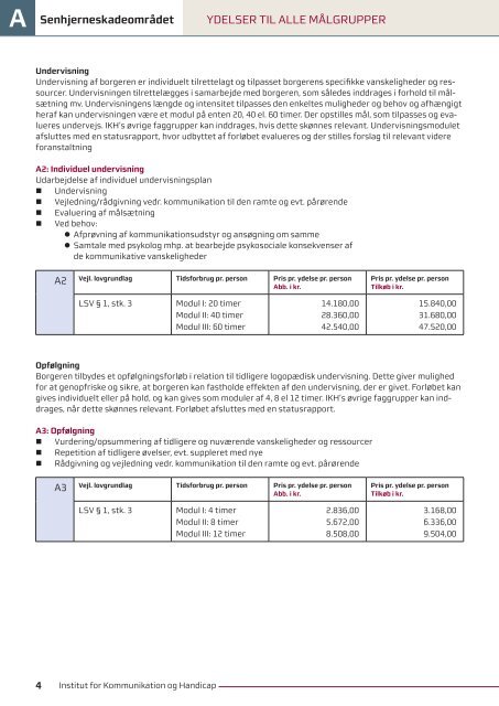 Ydelseskatalog IKH 2013 - Institut for Kommunikation og Handicap ...