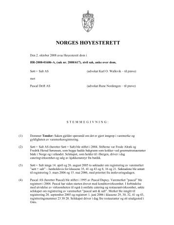NORGES HØYESTERETT - Infomedia.no