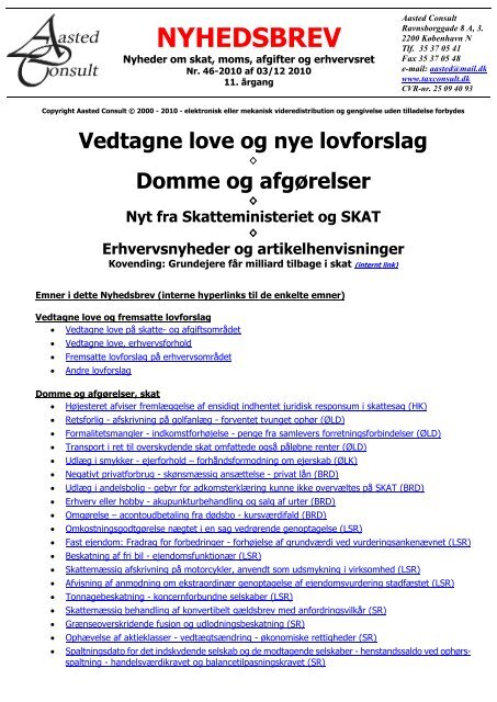 03.12.2010 - PDF - Aasted Consult