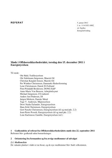 Referat december 2011 - Energistyrelsen