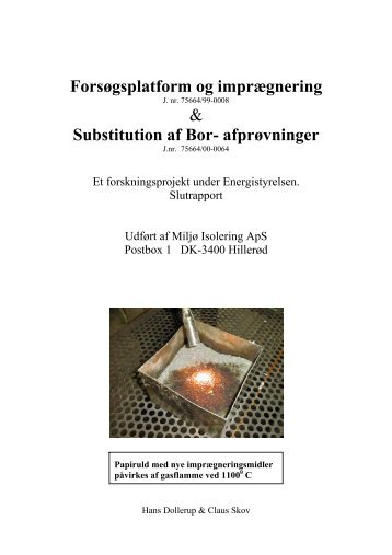 Substitution af Bor- afprøvninger - Alternativ isolering