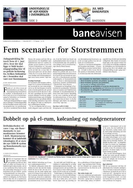 Fem scenarier for Storstrømmen - Banedanmark