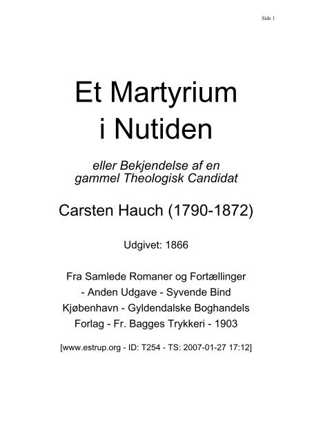 Et Martyrium i Nutiden