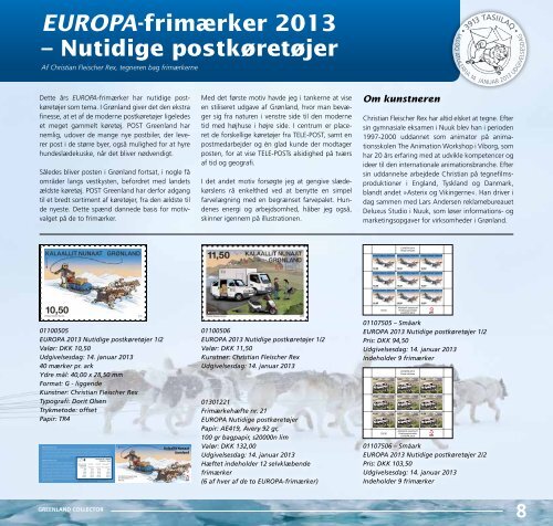 Greenland Collector 1/2013 - Post Greenland - Filatelia