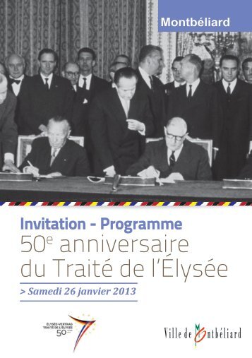 50e anniversaire du Traité de l'élysée