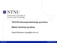 Sortering og søking - TDT4105/TDT4110 IT Grunnkurs - NTNU