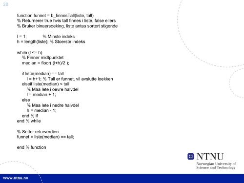 Sortering og søking - TDT4105/TDT4110 IT Grunnkurs - NTNU
