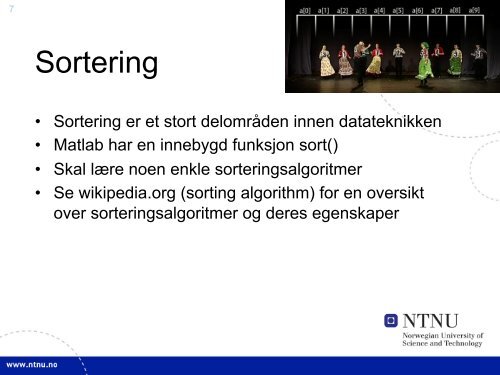 Sortering og søking - TDT4105/TDT4110 IT Grunnkurs - NTNU