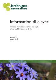 Information til elever - Jordbrugets UddannelsesCenter Århus