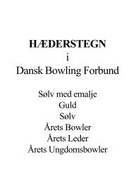 HÆDERSTEGN i Dansk Bowling Forbund - Danmarks Bowling ...