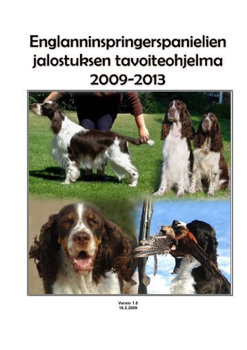 Englanninspringerspanielien jalostuksen tavoiteohjelma - Suomen ...