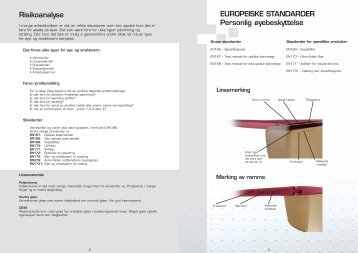 Risikoanalyse EUROPEISKE STANDARDER Personlig ... - Net