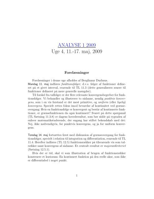 ANALYSE 1 2009 Uge 4, 11.-17. maj, 2009 - alfin.dk