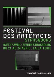 telechargez le programme complet - Festival des Artefacts 2013 - La ...