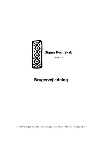 entity finans er et bogføringsprogram beregnet for ... - Sigma regnskab