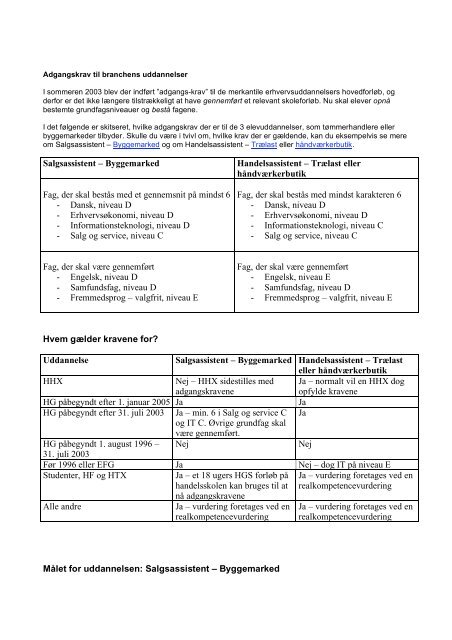 Salgsassistent – Byggemarked Handelsassistent – Trælast eller ...