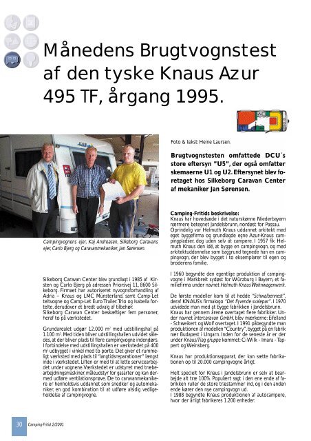 Månedens Brugtvognstest af den tyske Knaus Azur 495 TF, årgang ...