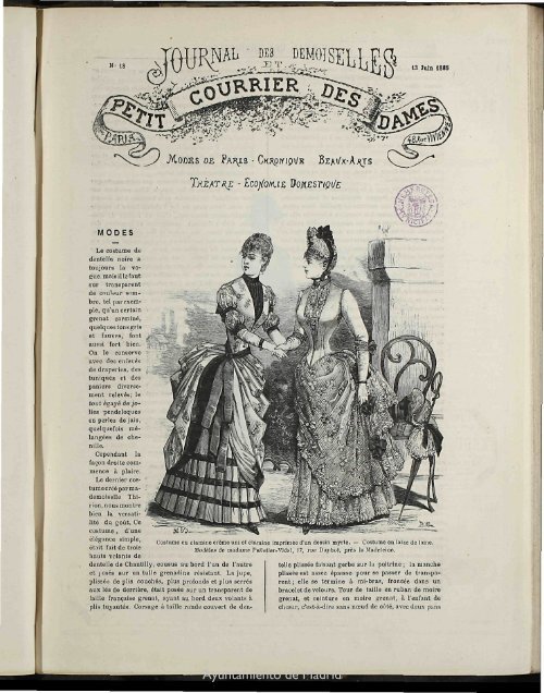 PETIT JOURNAL DES DEMOISELLES - Memoria de Madrid
