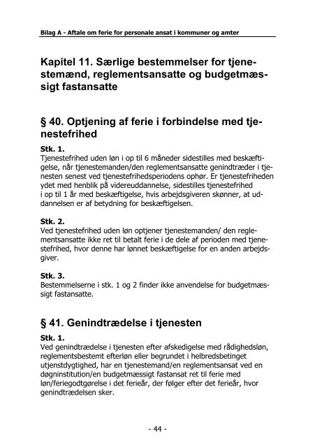 KL's fællesregler - Kommunernes Landsforening