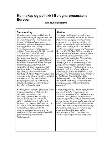 Kunnskap og politikk i Bologna rune birkeland pdf.pdf
