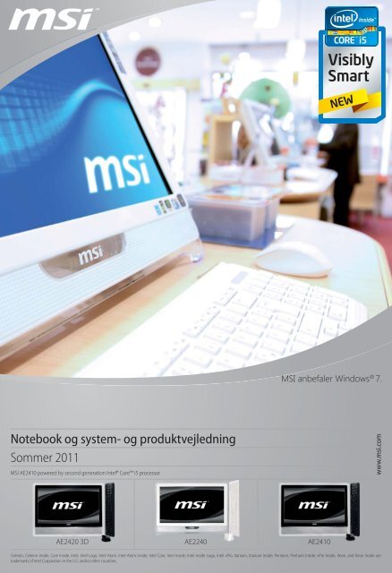 Notebook og system- og produktvejledning Sommer 2011 - Msi