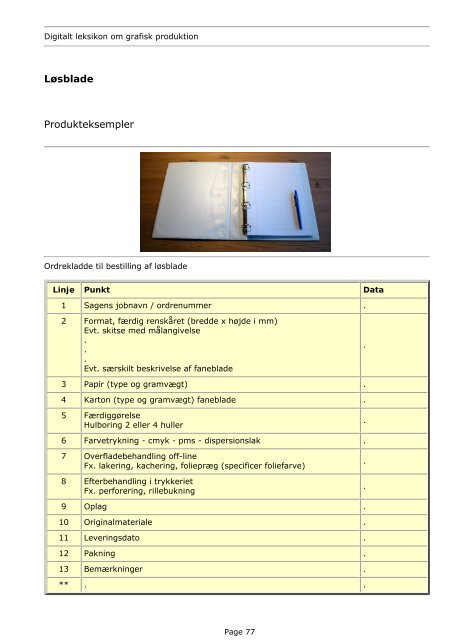 postpress.dk - produkter - menu