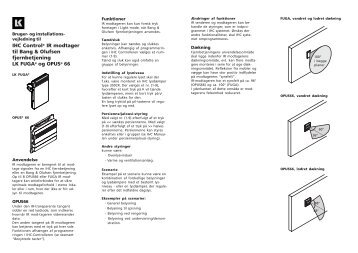 IHC Control® IR modtager til Bang & Olufsen fjernbetjening LK ...