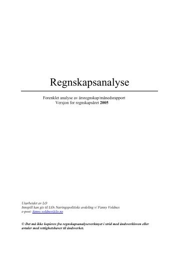 Regnskapsanalyse