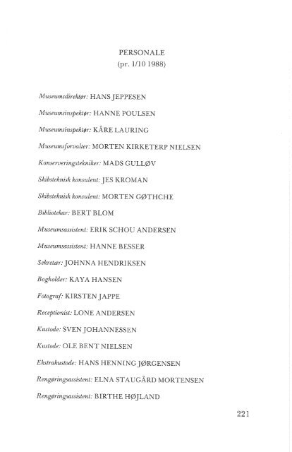 Museets komite, beretning, driftsregnskab og medlemsliste til ...