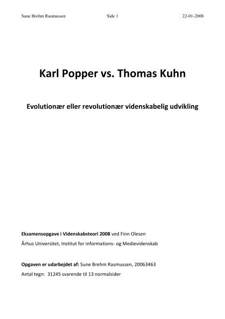 Karl Popper vs. Thomas