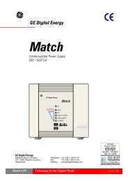USER MANUAL MATCH 500-1500 UPS - Metric