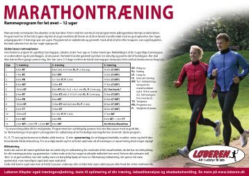 Marathontræning - Løberen