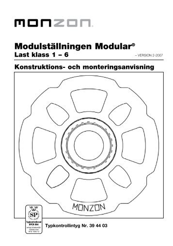 Monteringsanvisning MonZon Modul