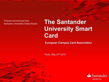The Santander University Smart Card - European Campus Card ...