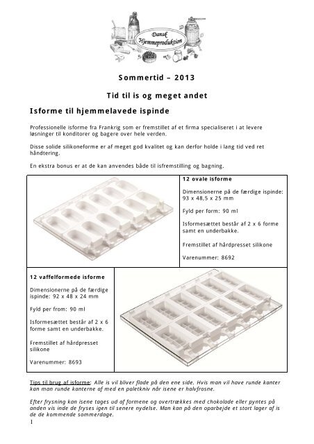 Informationsblad - Dansk Hjemmeproduktion