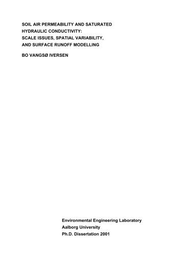 Soil air permeability and saturated hydraulic conductivity: Scale ...