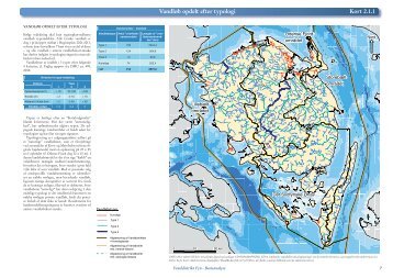 Kort 2.1.1 Vandløb opdelt efter typologi - Region Syddanmark