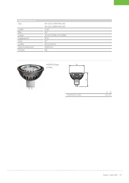 Belysning fra Philips – høsten 2009