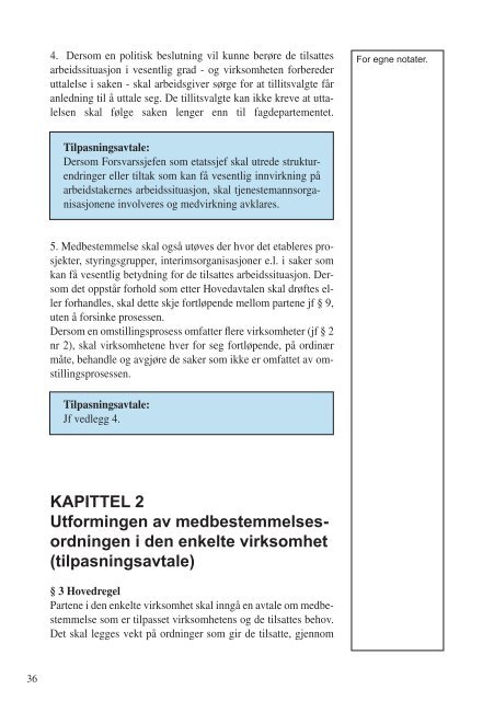 Hovedavtalen med Tilpasningsavtale for Forsvaret.pdf - Befalets ...