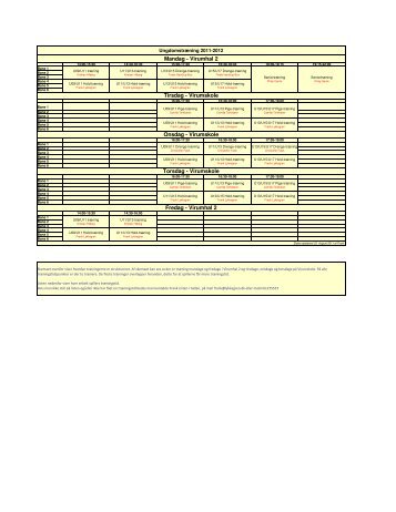 Mandag - Virumhal 2 Torsdag - Virumskole Tirsdag - Virumskole ...