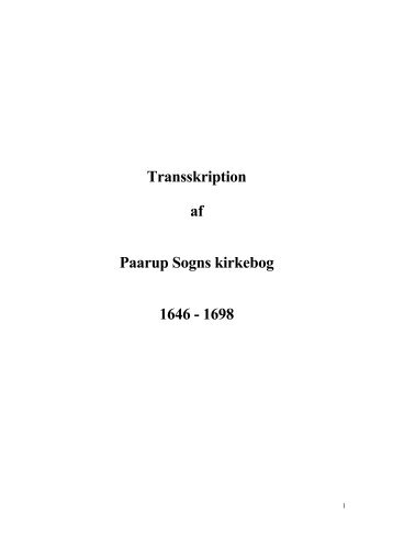 Kirkebog 1646-1698 - Paarup Lokalhistoriske Arkiv